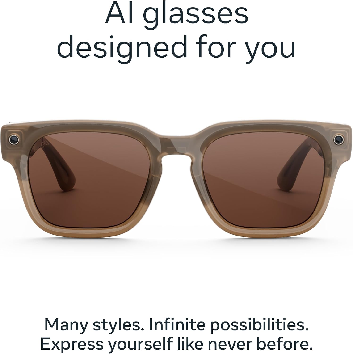 Glasses, Fury AI Glasses, Sandstone, Dark Amber Lenses One Size Sandstone/Dark Amber Lenses