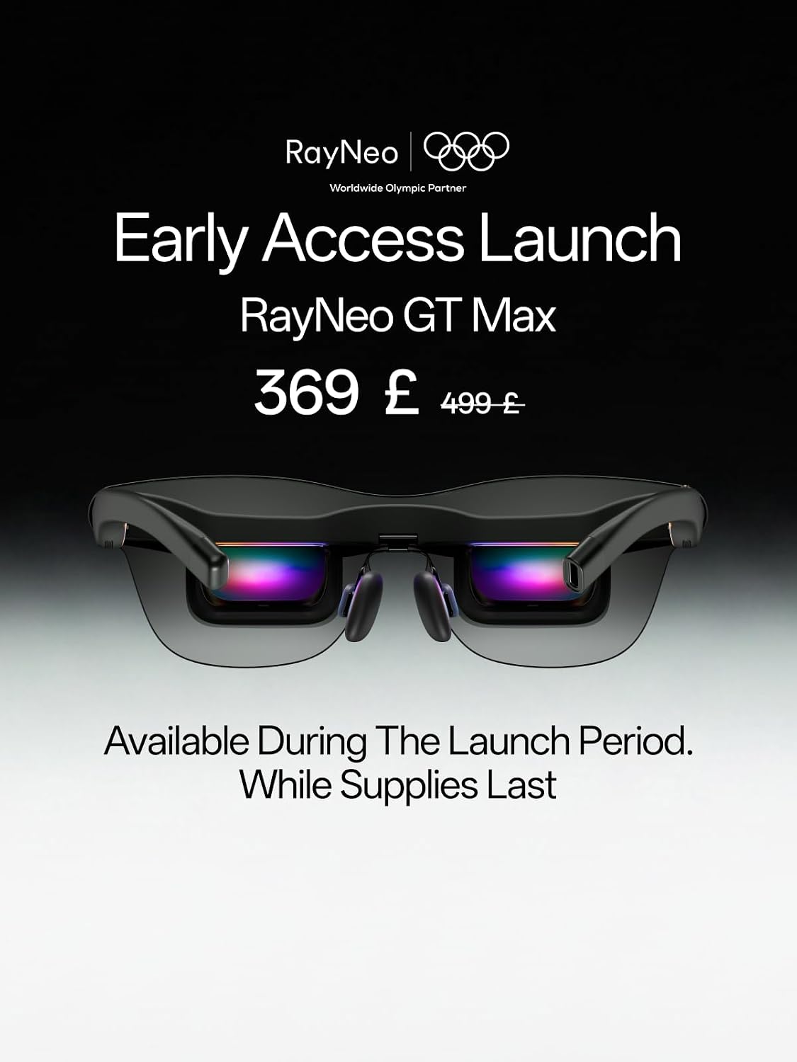 GT Max AR/XR Glasses, 267" 59° FOV Native 3DoF, Audio by B&O