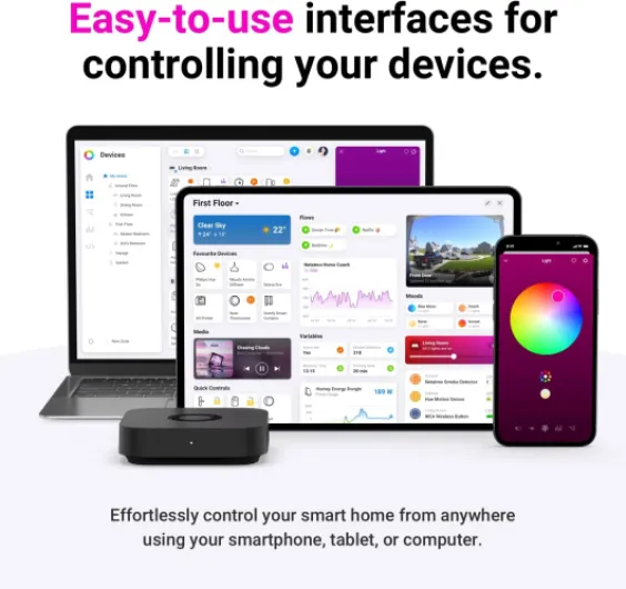 Pro mini - Smart Home Hub for Home Automation – Features Zigbee, Ethernet, Matter & Thread - Compatible with Apple Siri, Amazon Alexa & Google Home.