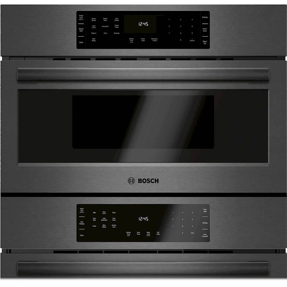 800 Series 30 in - Built-in Smart Combination Electric Convection Wall Oven and Speed Microwave in Black Stainless Steel
