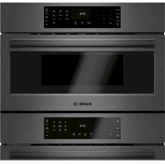 800 Series 30 in - Built-in Smart Combination Electric Convection Wall Oven and Speed Microwave in Black Stainless Steel