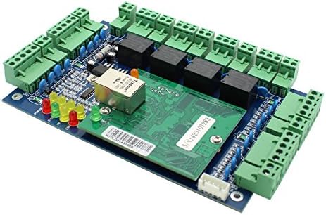 MENGQI-CONTROL 4 Doors Access Control System Core Control Components Metal 5A 110V-240V Power Supply Box and 4 Doors TCP/IP Access Control Panel Wiegand Controller,Computer Based Software,Remote Open 4 Door Board & Power Box