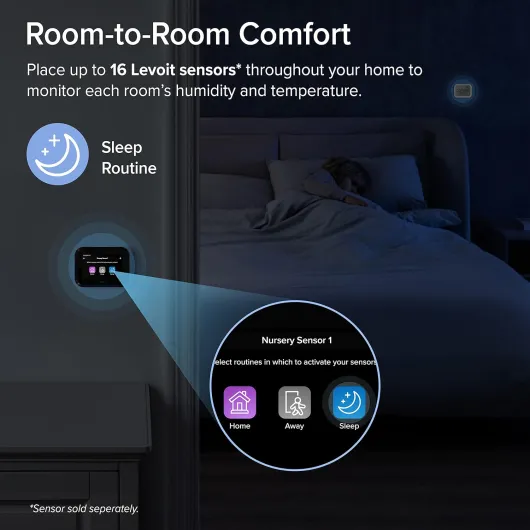 Smart Thermostat for Home, WiFi Programmable Digital Thermostat, Works with Alexa and Smart Sensor, Energy Saving, Large Touch Screen, C-Wire Adapter Included, DIY Install, Aura 400S, White White 4 Inch