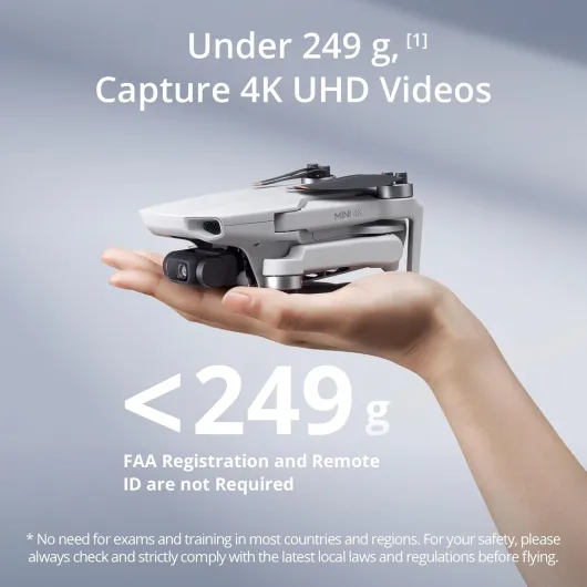 Mini 4K, Drone with 4K UHD Camera for Adults, Under 249 g, 3-Axis Gimbal Stabilization, 10km Video Transmission, Auto Return, Wind Resistance, 1 Battery for 31-Min Max Flight Time, Intelligent Mini 4K (31-min)
