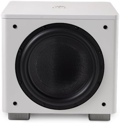 REL HT/1205 MKII 12-Inch Powered Subwoofer – Powerful Bass for HiFi Home Theater, Audiophile Stereo Systems, and Surround Sound – Premium High-End Subwoofer in Line Grained White Finish