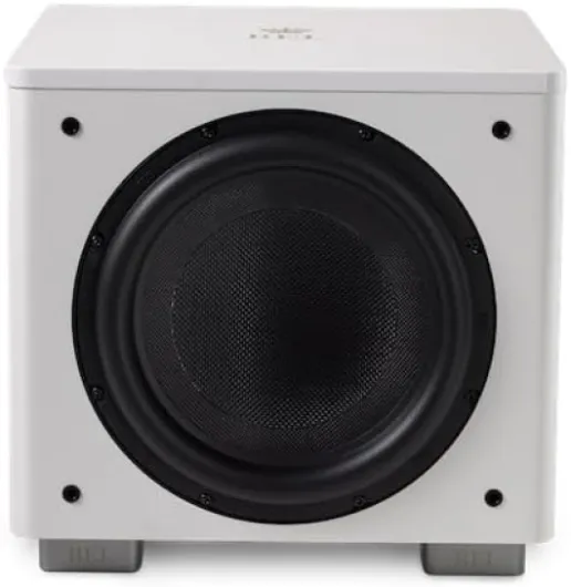 REL HT/1205 MKII 12-Inch Powered Subwoofer – Powerful Bass for HiFi Home Theater, Audiophile Stereo Systems, and Surround Sound – Premium High-End Subwoofer in Line Grained White Finish