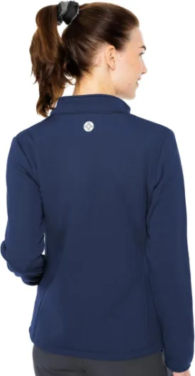 Women's Performance Fleece Jacket with 4 Pockets and 2-Way Stretch - MC8684 Medium New Navy