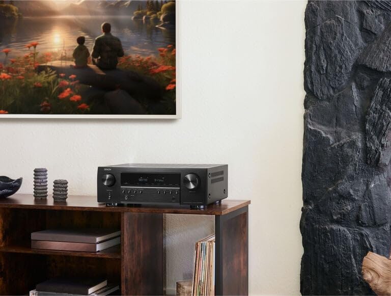 Denon AVR-S670H 5.2 Ch Home Theater Receiver, 8K UHD HDMI Receiver (75W x 5), Streaming via Built-in HEOS Bluetooth & Wi-Fi, Dolby TrueHD, Dolby Pro Logic II DTS HD Surround Sound System for TV