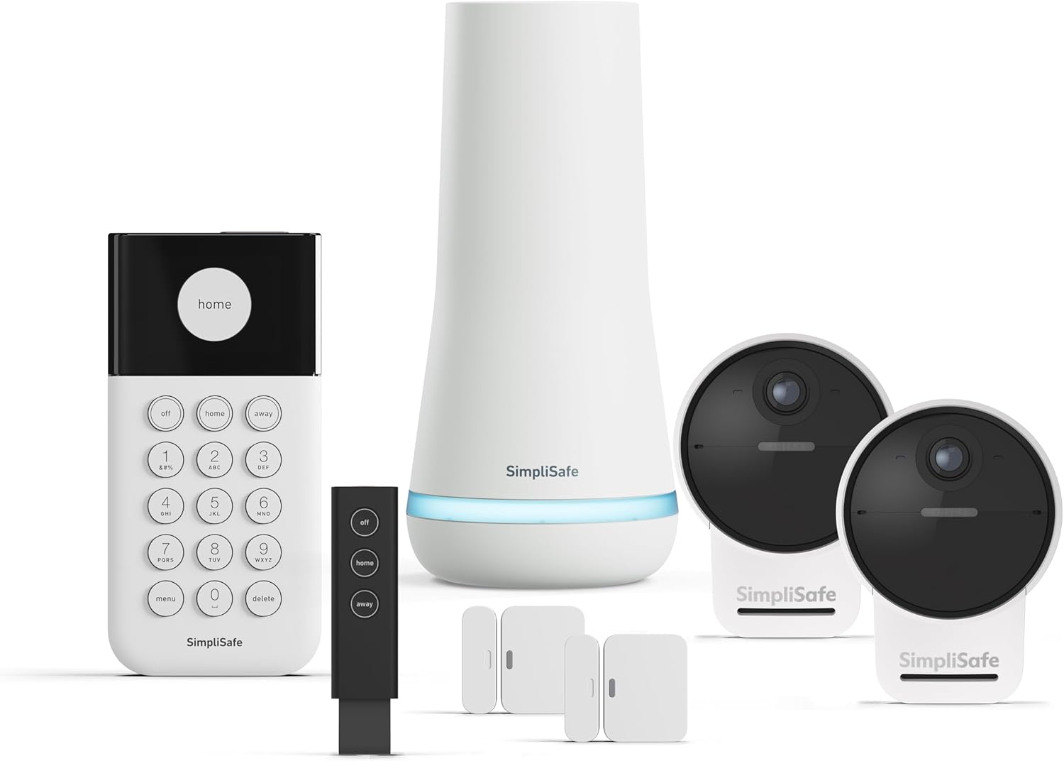 SimpliSafe 7 Piece Wireless Outdoor Camera Home Security System - Optional 24/7 Professional Monitoring - No Contract - Compatible with Alexa and Google Assistant