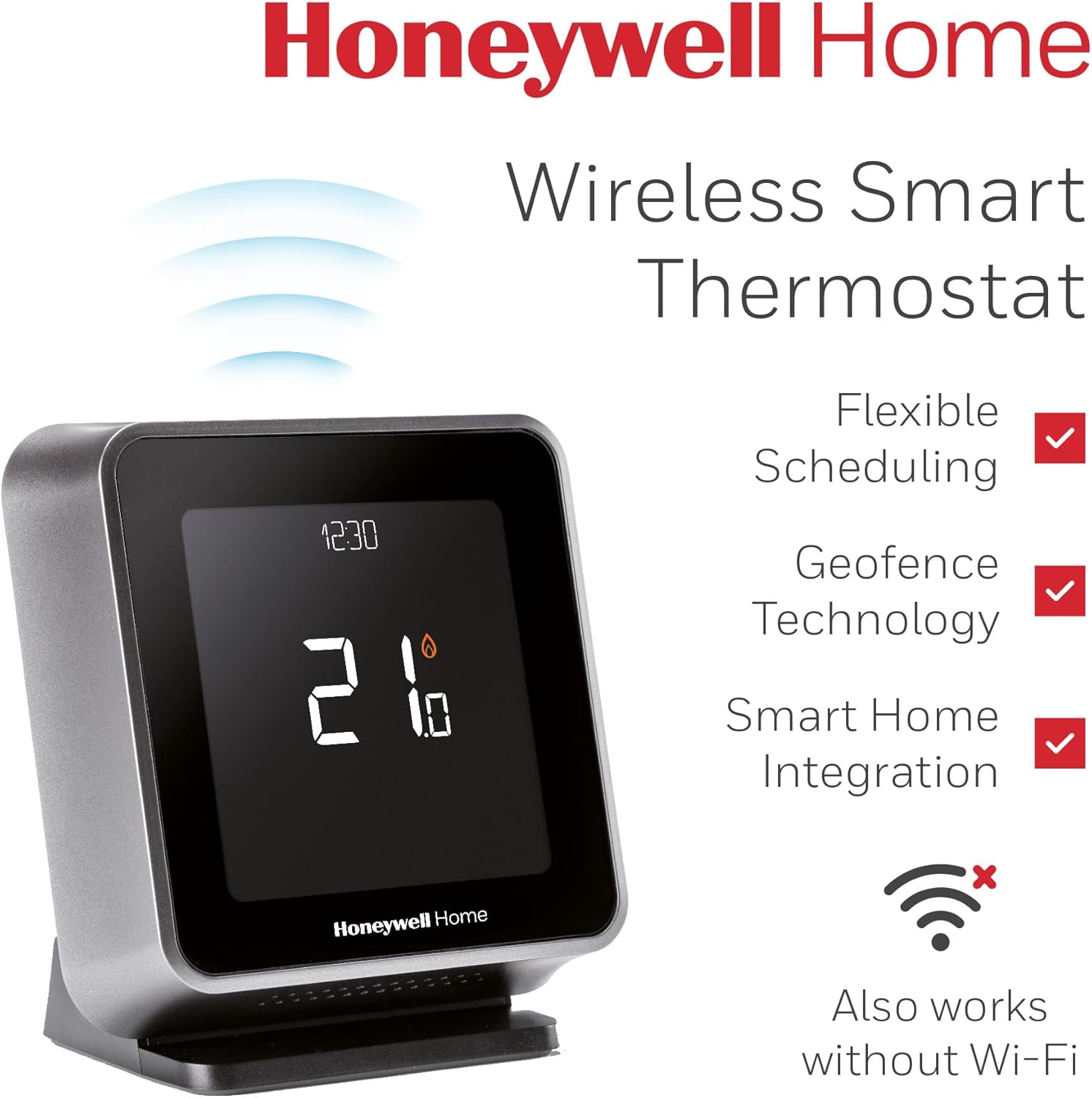 Honeywell Home T6R Smart Thermostat works with Apple HomeKit and Amazon Alexa replacement for NEST, TADO, .. - Wireless Black