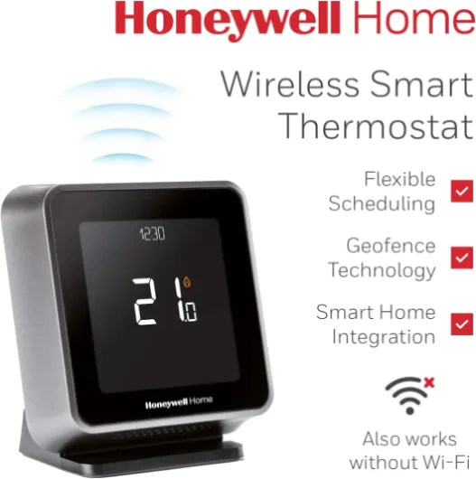 Honeywell Home T6R Smart Thermostat works with Apple HomeKit and Amazon Alexa replacement for NEST, TADO, .. - Wireless Black