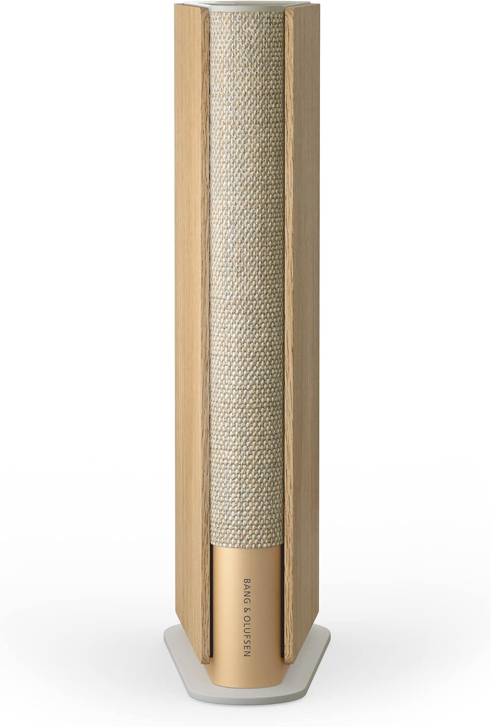 Bang & Olufsen Beosound Emerge – Compact Bookshelf Speaker, WiFi Bluetooth, Ultra-Wide Sound, Slim Design Home Speaker, Eco-responsible Circular Speaker - Gold Tone