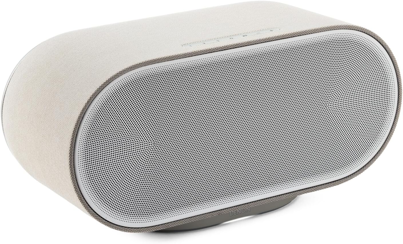 Home 600 Premium Wireless Speaker with Bluetooth, HEOS Multiroom Streaming, AirPlay 2, Built-in Subwoofers & High-Resolution Audio – Stone 600 Stone