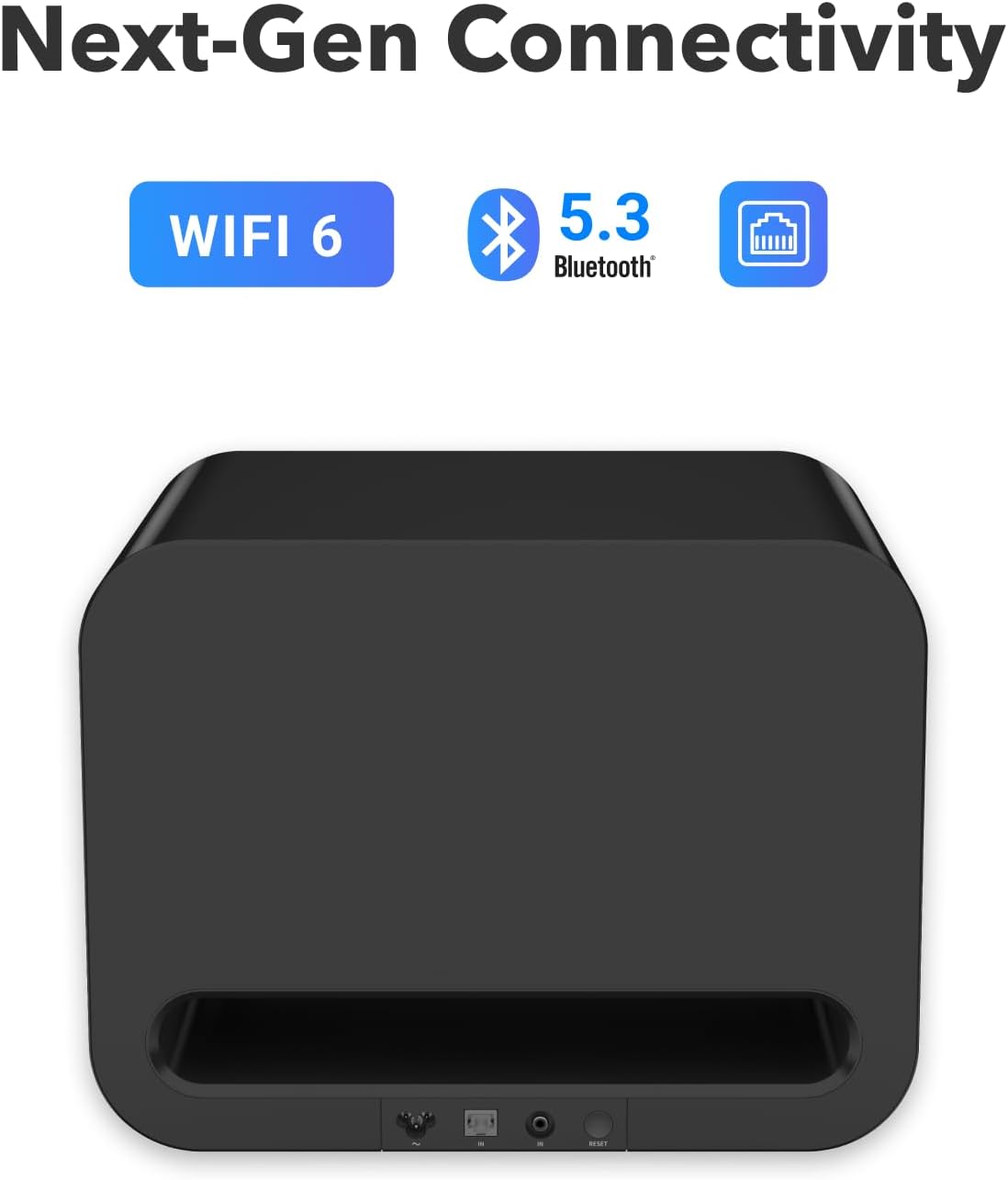 Sub Pro – 8" 250 W Wireless Smart Subwoofer - AI RoomFit™ Calibration - Wi-Fi 6 & Bluetooth 5.3 - 25 Hz Deep Bass - Works with WiiM Streamers, Amps & Any RCA Sub-Out System - Black
