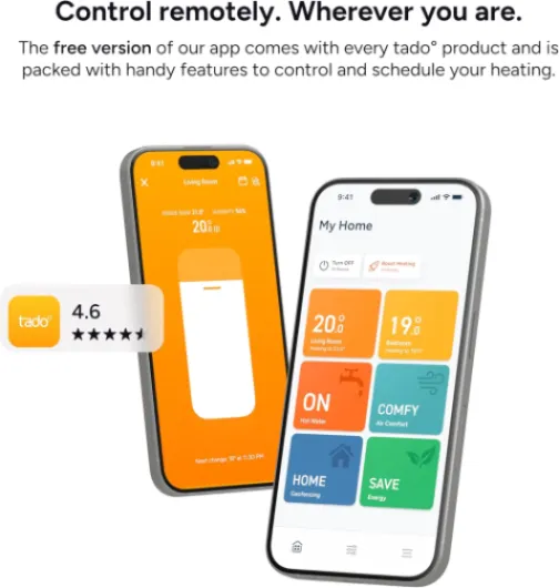 Smart Thermostat X – Starter Kit Wired Room Thermostat & Bridge X, Control via App & Smart Speaker (Alexa, Siri, Google Assistant), DIY Installation X Starter Kit: Wired Heating Starter Kit