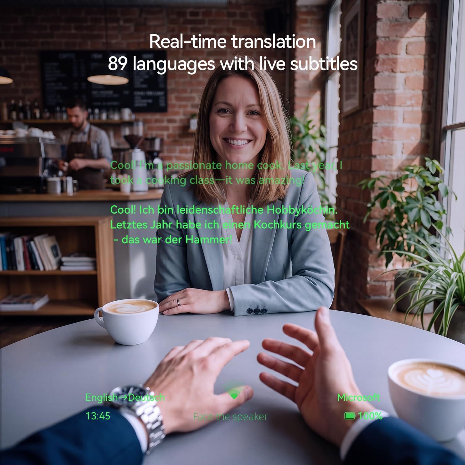 Glasses (with Display), AI & AR Smart Glasses, First AI Glasses with ChatGPT & Gemini Support, Ultra-light 49g, Real-time Translation & Navigation, Meeting Notes