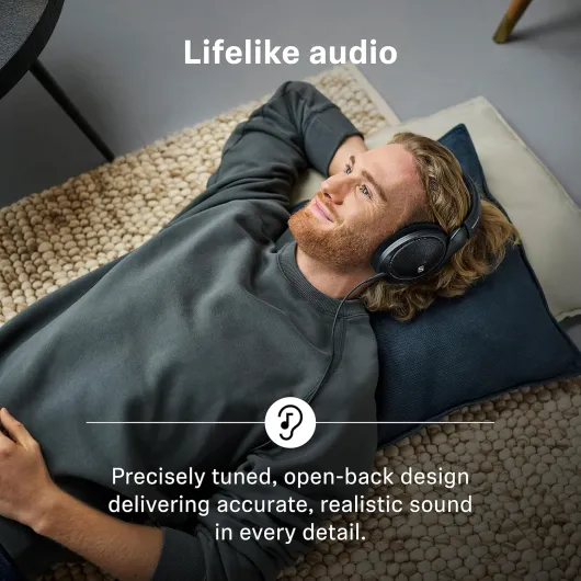 HD 560S Open-Back Over-Ear Wired Headphones – Neutral, Natural Sound for Music, Gaming, and Content Creation, Black