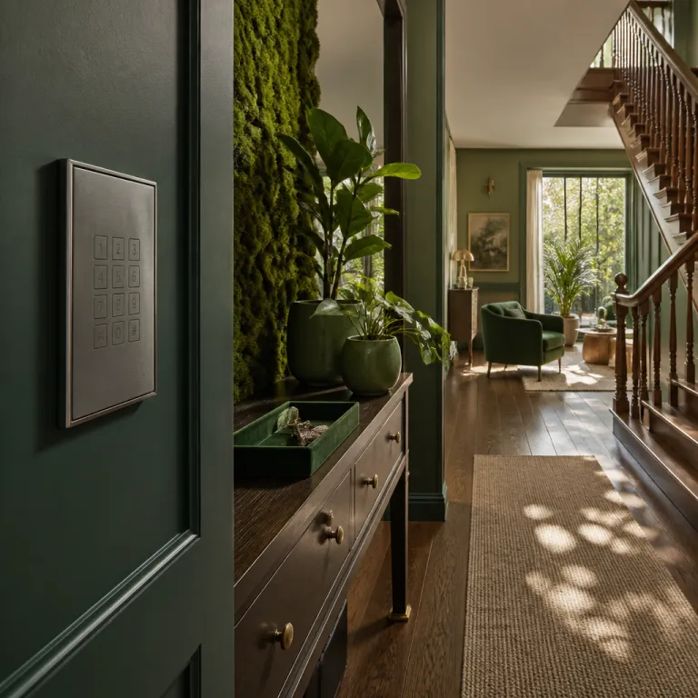 How a burglar alarm keypad becomes the discreet centerpiece of a luxury smart home