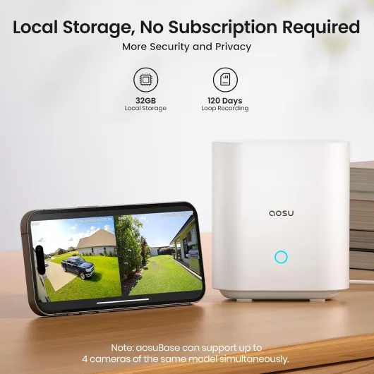 Security Cameras Wireless Outdoor Home System, True 2K HD Night Vision, No Subscription Required, Long Battery Life, 166° Wide View, Spotlight & Siren Alarm, Motion Alert, Support 2.4 & 5GHz WiFi 2-Cam-Kit