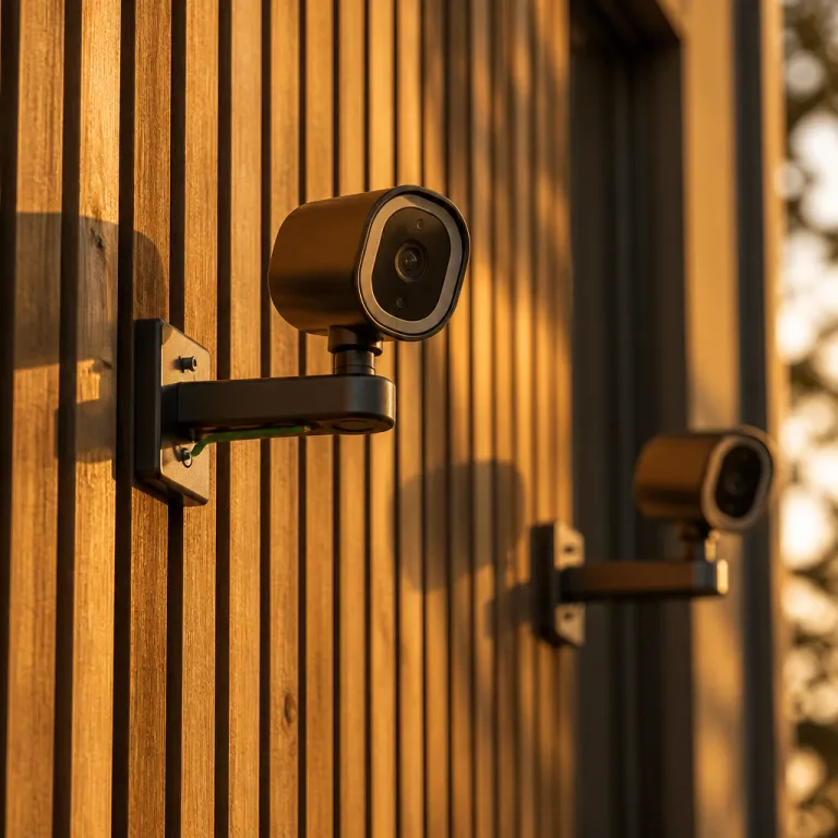Elevated outdoor camera mounts for refined smart home façades